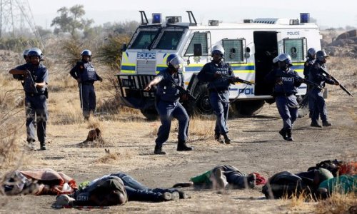 Massacre at platinum mine in South Africa